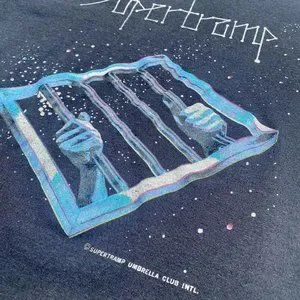 T-shirt Vintage Supertramp Crime Of The Century 70s - Taille S, Occasion